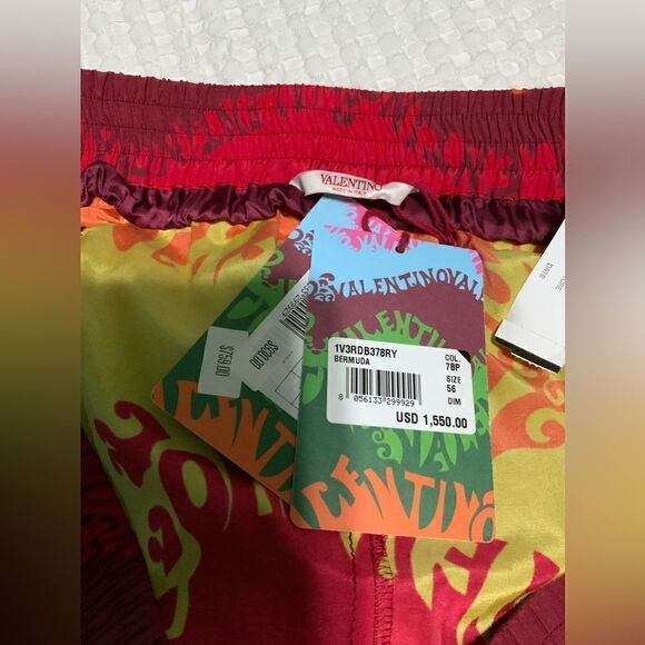 NWT Valentino Printed Silk and Cotton Shorts Size 56 EU Xl USA - Picture 6 of 8